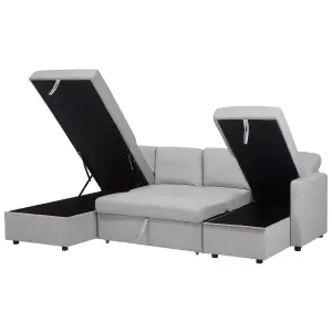 U-Shaped Sofa KARRABO Light Grey