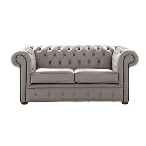 Chesterfield 2 Seater Shelly Rocking Leather Sofa Settee Bespoke In Classic Style