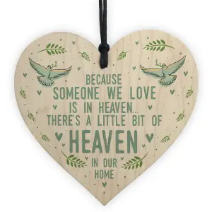 Memorial Plaque Hanging Wooden Heart In Memory Plaque For Mum Dad Nan Grandad