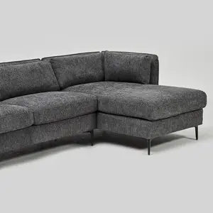 Axel Corner Sofa in Mikah Ashen Right Hand Facing