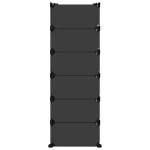 Berkfield Shoe Rack Black 94.5x36.5x106 cm PP