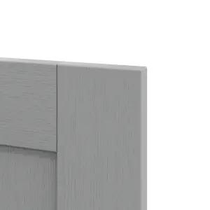 GoodHome Alpinia Matt slate grey wood effect Shaker 50:50 Larder Cabinet door (W)600mm (H)1001mm (T)18mm