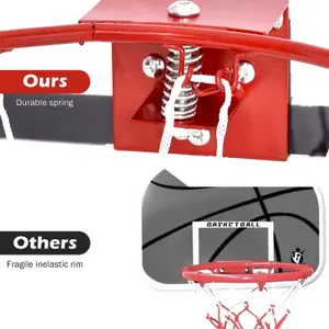 Costway Mini Basketball Hoop Over-The-Door Basketball Backboard Sports Exercise