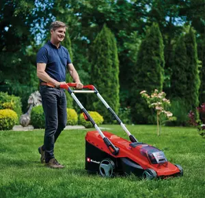 Einhell 41cm Cordless Lawnmower 36V Rotary Power X-Change With 50L Grass Box GE-CM 36/41 Li Solo - BODY ONLY