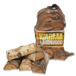 1 x Warma Kiln Dried Hardwood Net Pizza Oven Burner Stove Fuel Ready to Burn Firewood Logs 25L