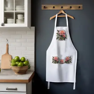 Purely Home  Garden Flowers Roses Apron - Floral Gifts for Her - Cooking & Baking