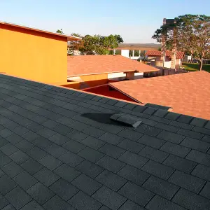 18Pcs Black Tab Asphalt Shingles Bitumen Roof Tiles Covering 2.61sqm