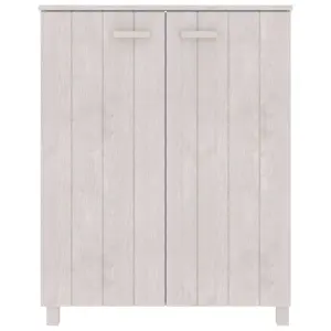 Shoe Cabinet HAMAR White 85x40x108 cm Solid Wood Pine