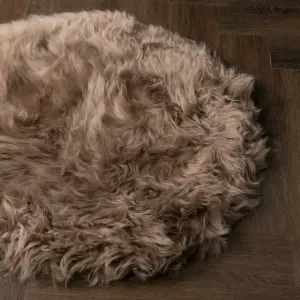 Light Brown Rectangle Sheepskin - Circle 70cm