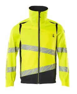 Mascot Accelerate Safe Work Jacket with Stretch Zones (Hi-Vis Yellow/Dark Navy)  (Medium)