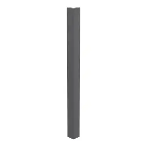 GoodHome Stevia Innovo handleless gloss anthracite slab Gloss anthracite Standard Corner post, (W)48mm (L)715mm