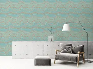 Galerie Welcome Home Green Water Marble Wallpaper