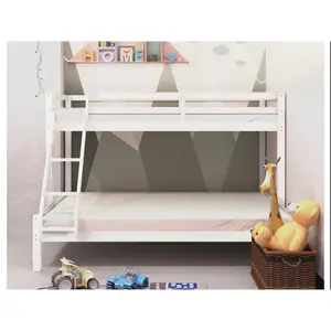 Rose European Double (140 x 200cm) Standard Bunk Bed White