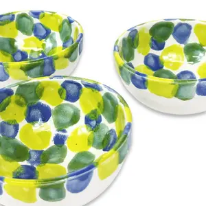 Metro Lane Averionna Dining Bowl (Set of 3) Green