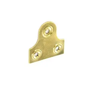 Securit Plain Gl Fitting Plates (Pack Of 2) Br (32mm)