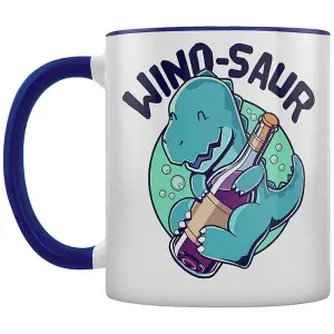 Grindstore Wino-Saur Inner Two Tone Mug White/Blue (One Size)