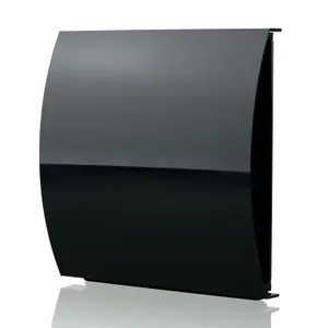 100mm - External Wall Wind Sound Baffle Vent Cover Draft Excluding Air Ventilation For Extractor Fans & Heat Recovery - Black