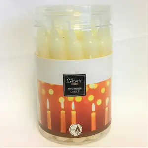 Cream Mini Dinner Candles Tub Of 22 Christmas Candle 10cm 1.4H Burn Time