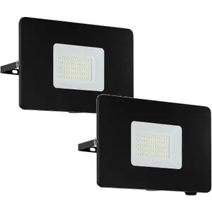 2 PACK IP65 Outdoor Wall Flood Light Black Adjustable 50W LED Porch Lamp