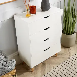 Home Source Boden 4 Drawer Chest White