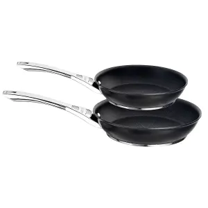 Circulon Infinite Black Round Hard Anodised Aluminium Non-Stick Frying Pan Set 24 & 30cm Twin Pack