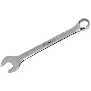 Premium 21mm Hardened Steel Combination Spanner - Polished Chrome Vanadium Wrench