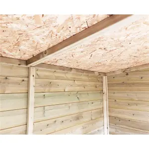 10 x 5 WINDOWLESS Garden Shed Pressure Treated T&G Double Door Apex Wooden Shed (10' x 5') / (10ft x 5ft) (10x5)