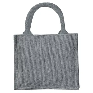 Westford Mill Jute Mini Gift Bag (6 Litres) (Pack Of 2) Graphite Grey/Graphite Grey (One Size)