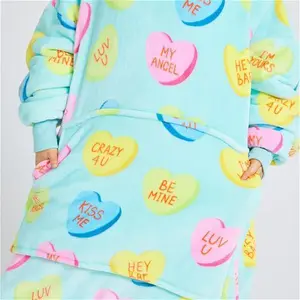 Love Heart Candies Oodie - Hooded Blanket