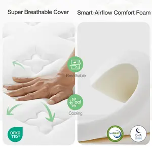 23cm  Cooling  Memory Foam Pocket Sprung Mattress Kingsize (5')