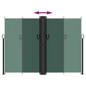 Berkfield Retractable Side Awning Dark Green 180x1000 cm