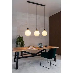 Lucide Julius Modern Bar Pendant Light - 3xE27 - Opal