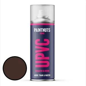 PaintNuts UPVC Door & Window Satin Paint - Chocolate Brown - 400ml Spray Can (RAL8017)