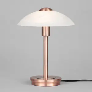 Litecraft Alasbaster Touch Antique Copper Table Lamp