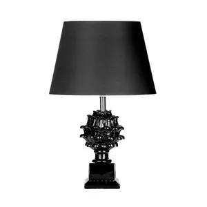 Interiors by Premier Melano Black Polyresin Table Lamp