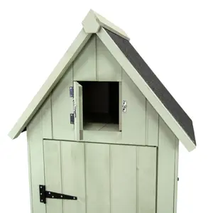 Wooden Garden Storage Shed - Green