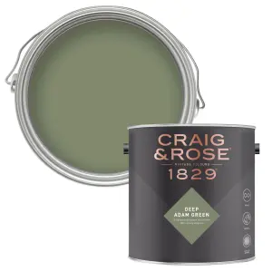 Craig & Rose 1829 Deep Adam Green Chalky Emulsion paint, 2.5L