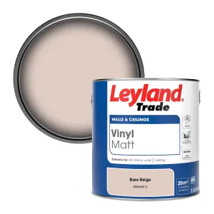 Leyland Trade Vinyl Matt Walls & Ceilings Emulsion Paint Bare Beige (PPG1067-2) 2.5L