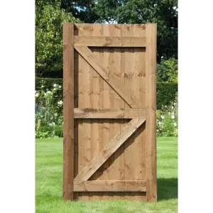 Featheredge Garden Gate 1.8m x 0.9m - Brown Treated