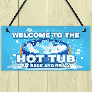 Red Ocean Hot Tub Signs And Plaques For Garden Summerhouse Shed Sit Back And Relax Hanging Wall Sign Hot Tub Accessories