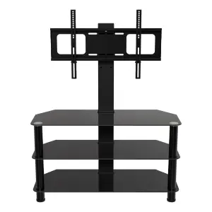 AVF Classic 1m Glass Corner TV Stand for TVs 32-60" - Black