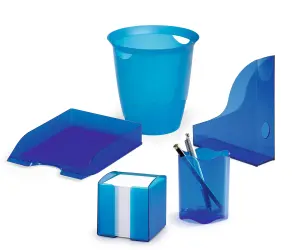 Durable TREND Pen Pot Pencil Holder Desk Tidy Organizer Cup - Blue