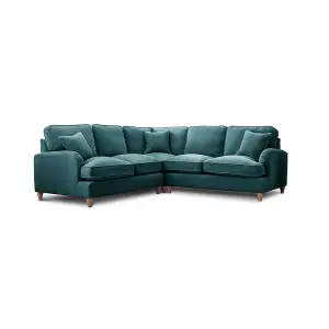 Sofas Express Tenby Emerald Green Tailored Pleat Manhattan Sofa 2-Corner