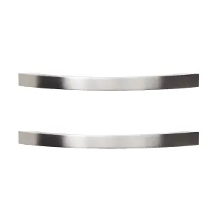 GoodHome Sabaku Nickel effect Kitchen cabinets Bow Handle (L)26cm (D)32mm, Pack of 2