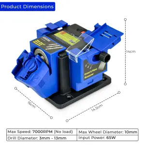 65W  Sharpener Machine Multi Use Scissor Drill Bits Chisels Grinding Tools