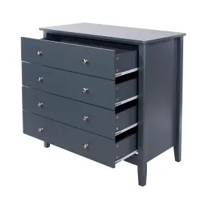 4 drawer chest, Midnight Blue - Como