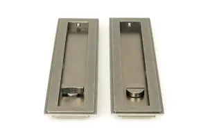 From The Anvil Pewter 250mm Art Deco Rectangular Pull - Privacy Set