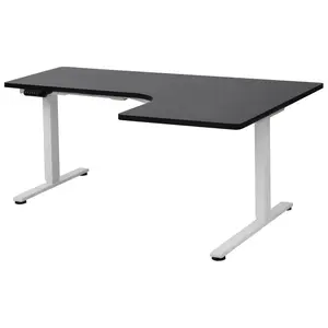 Adjustable Desk Electric Right Hand Black DESTINES