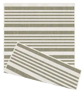 Duo Weave Collection Outdoor Rugs in Modern Stripes