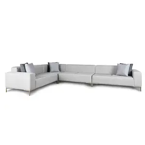 Emelda Grace Cloud Large Rectangle Corner Sofa - Left Hand - Grey